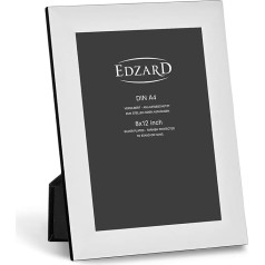 EDZARD Gela Photo Frame Elegant Silver-Plated Tarnish-Resistant (for Photo DIN A4 with 2 Hangers)