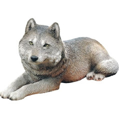 Sandicast Große Life Größe Gray Wolf Skulptur, grau, Original Size