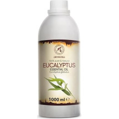 Eikalipta ēteriskā eļļa 1000 ml - Eucalyptus Globulus - Tīra eikalipta eļļa - skaistumkopšanai - aromterapijai - eļļas deglim - difuzoram - saunai - tvaika pirtij