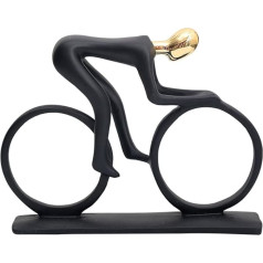 Hosoncovy Resin Velosipēdists Ornaments Riding Man Skulptūra Velosipēdists Skulptūra Velosipēds Statue Velosipēdists Skaitlis Mājas apdare Ornaments Skulptūra Mājas Dzīvojamā istaba Guļamistaba Birojs (Zelta)