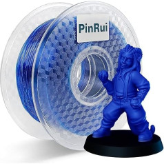 PinRui 3D printera filaments, 85A TPU filaments, 1,75 mm elastīgs, 1,75 lb spole, izmēru precizitāte +/- 0,02 mm, 100% neapstrādāts izejmateriāls (zils)