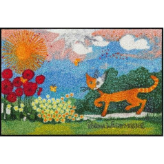 Salonloewe Rosina Wachtmeister Fußmatte Daisies 50x75 cm eingangs-Matte Katzen bunt Landschaft Fussabtreter waschbar