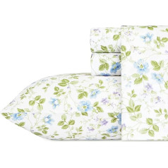 Laura Ashley Home - Satin-Kollektion - Bettlaken-Set - 100% Baumwolle, seidig glatter & leuchtender Glanz, knitterfreie Bettwäsche, Queen, Frühlingsblüte, Wildblume