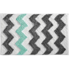 InterDesign 86 x 53 cm Mikrošķiedras Chevron paklājs, pelēks/ Aruba