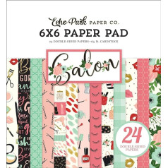 Echo Park Paper Company SAL196023 6 x 15 cm Salono popierius, Teal, Pink, Black, Green, Cream