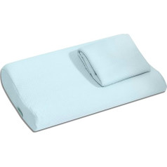 bonmedico Magic Pillow Ergonomisks galvas spilvens ideāli piemērots sievietēm vai bērniem ar bezmaksas pārvalku (40 x 26 x 8/6 cm)