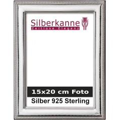 SILBERKANNE Ancona Foto rāmis 15 x 20 cm ar koka aizmuguri, 925 sudraba sudrabs, augstākās kvalitātes apdare