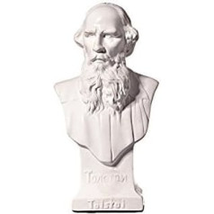 danila-souvenirs Krievu rakstnieks Ļevs Tolstojs Marmora krūšutēls Skulptūra 14.5 cm