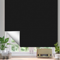 Verdunkelungsrollo 300 x 145 cm, 100% Verdunkelungsvorhang für vienes Fenster, zuschneidbar, 20 x Selbstklebende Verschlüsse, ohne Bohren, Verdunkelungsvorhänge für Schlafzimmer, Kinderzimmer