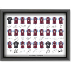 Ava Dylan Aston Villa FC Autograph Team Poster Print - Pilna 2023-24 Squad Squad A3