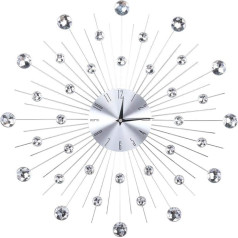 Sienas pulkstenis Sparkling Bling Metallic Sparkling Bling sienas pulkstenis Rhinestone Creative Metallic Silver Rhinestone Hanging Clock Sienas pulkstenis dzīvojamās istabas birojam Sienas pulkstenis dzīvojamās istabas birojam