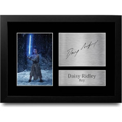 HWC Trading Daisy Ridley A4 Framed Parakstīts Iespiests Autographs Picture Print Foto displejs Dāvana Star Wars Rey filmu faniem