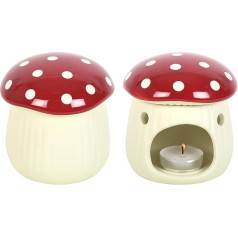 Adorable Mushroom Wax Melt Burner | Fragrance Oil Warmer | Aromterapijas tējas gaismas turētājs | Uzmanību piesaistošs mājas smaržu dekors | Nomierinošs aromāts Toadstool Oil Diffuser