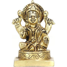 ASHIRWAD dieviete Lakshmi misiņa elka statuja skulptūra Diwali Pooja tempļa mājas apdare Vastu Laxmi Devi Maa (Laxmi-04)