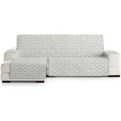 Eysa Nordic Sofa Throw Poliesters C/5 Dzeltens Pelēks Šezelongs 290 cm Piemērots dīvāniem no 300 līdz 350 cm