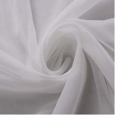 Megachest Voile Roll - Paprastas Sheer 50m x 150cm pločio vestuvių užuolaidos Renginių dekoravimas (Off White)