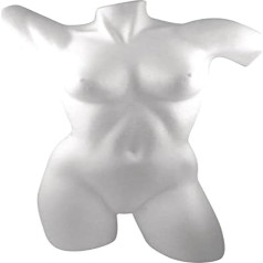 Rayher Hobby Rayher Torso-Frau, Styropor weiß, 51 x 69 cm, Torsobüste weiblich, 3005000