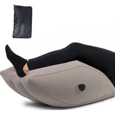 JANTEELGO Kāju spilvens Augstas pozicionēšanas piepūšamais pārnēsājamais ķīļa spilvens Comfort Leg Raising Pillow uzlabo asinsriti un samazina pietūkumu, uzlabo miega kvalitāti