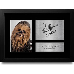 HWC Trading Peter Mayhew A4 Framed parakstīts drukāts autogrāfus Picture Print Photo Display Gift For Star Wars Chewbacca Film Fans