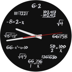 Hztyyier Math Wall Clock Creative Mathematical Formula Wall Clock for Office Home Decoration Teacher Student Gift