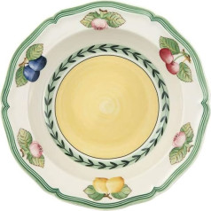 Villeroy & Boch - French Garden Suppenteller Weiß/Bunt, Spülmaschinenfest, Mikrowellensicher, Teller, Speiseteller, Essteller, Suppenschüssel, Premium Porzellan