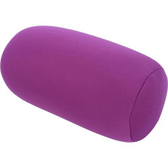 Dioche Cushion Back Cushion Fabric Foam Micro Beads Micro Beads Back Cushion Roll Decorative Cushion Travel Home Sleep Neck Support Comfortable (Purple)