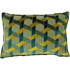 Paoletti Delano Teal Gold spilvena pārvalks 40 x 60 cm