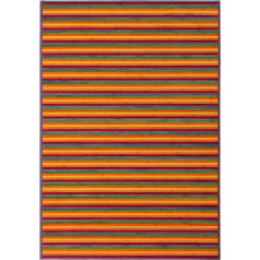 LOLAhome Paklājs Dzīvojamā istaba Pop Orange Bambusa apdare 140 x 200 cm Iris 140 x 200 cm