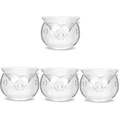 UPKOCH 4 komplekti Trockeneis Salatschüssel Sushi Teller Set Salatbehälter Klarglas Schalen Dreieck Glas Schüssel Dinner Bowl Martinis Glas Salatschüssel Küchenzubehör Neuheit Schüssel Kochen Garnelen