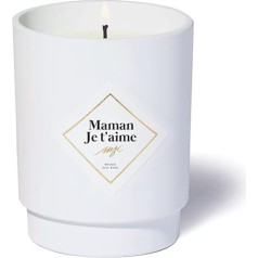 MY JOLIE CANDLE Maman Je t'aime svece | Tējas ziedu aromāts | Dāvanu ideja mammai Ziemassvētkos | 100% dabīgs augu vasks | 50 stundas degšanas laiks | 250 g