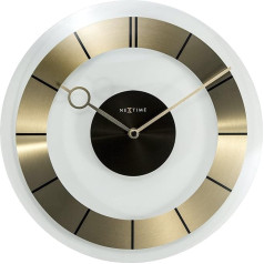 Nextime 2790GO1 Wanduhren, Metall und Kunststoff, Goldfarben, Ø 31 cm