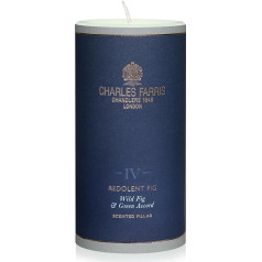 Charles Farris Redolent Fig Luxury Scented Pillar Candles, 75+ Hour Burn Time (Wild Fig & Green Accords)