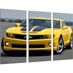 Sienas attēls Sporta automašīna Chevrolet Camaro 97 x 62 cm Koka izdruka XXL formāta Art Print Ref.26364