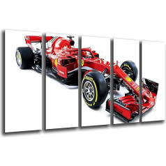 Sienas bilde Formula 1 Car, Ferrari F1 SF71-H, Ferrari F1 2018, Sebastian Vettel, Kimi Raikkonen, 165 x 62 cm, Koka Print, XXL Formula 1, Art Print, Ref.27115