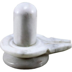 KLEO marmora akmens Šiva Lingam Shiv Leng Idol Murti Statue (3.5 White)