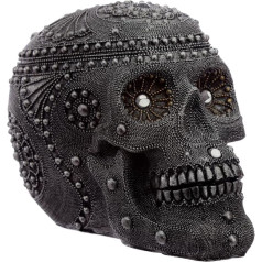 Beaded Skull Black with Black Beads Gothic Decoration