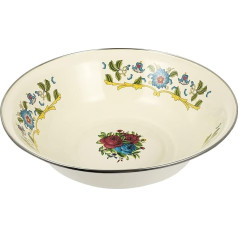Cabilock Kāju vannas emaljas bļoda Vintage makaronu bļoda Mazgāšanas bļoda Salātu bļoda Zupas bļoda Makaronu bļoda Labības bļoda Servēšanas bļoda Deserta bļoda Uzkodu bļoda Dekoratīvais bļoda