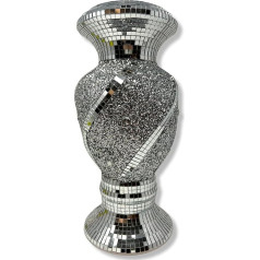 Silberne zerkleinerte Diamant-Glitzer-Display-Blumenvase, Topf mit floralem Design, Luxus-Heimdekoration, Aussehen ist einfach, schöne dekorative (silberne Vase)