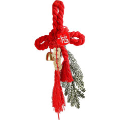 Generic Chinesischer Knoten Quasten Anhänger, Glücksbringer, Roter Chinesischer Knoten, Hängende Verzierung, Chinesische Neujahrsdekoration für Das Frühlingsf