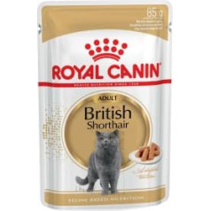 fbn britu īsspalvaino kaķu barība - mitrā barība pieaugušiem kaķiem - 12x85g
