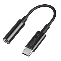 USB-C - Jack 3,5 mm audio adapteris 11 cm melns