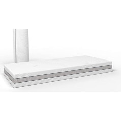 Fit.4.Sleep Atsperu matracis 90 x 200 cm Sasilšanas un atvēsināšanas 7 zonu H3 Medium Hard Height 20 cm atvēsinošs Breeze Memory Foam un putu matracis Pocket Spring Core Dual Temperature Cover Oeko-Tex AEH