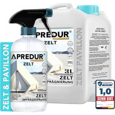 ‎Apredur APREDUR Pavillon Camping Yurt Glamping Waterproofing Prey Waterproofing Agent for Synthetic and Cotton Fabrics Solvent and PFC-Free