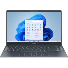 Asus ZenBook 14 klēpjdators (14 collas, FHD 1920 x 1080, 400 Nits) (AMD Ryzen R7-5700U, 16 GB RAM, 512 GB SSD, koplietojamā grafika, Win10H) Pine Grey/QWERTZ