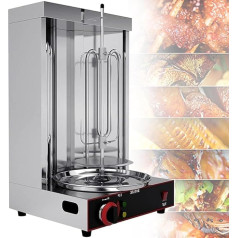 Vertikaler Rotisserie Ofen Grill, Elektrischer Döner Kebab Maschine Gyro Grill Vertikaler Broiler mit Temperatureinstellung Schalter für Kommerzielle Heim Küche