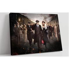 CanvasArtShop Peaky Blinders Crew Ierāmēta kanvas izdruka 30 mm dziļumā 36 collas x 24 collas / 91cm x 60cm