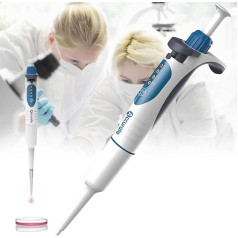 YOOTg Labor-Mikropipette, Hochtemperatur-Sterilisation, Einstellbare Kapazität, Einzelkanalpipette, 2-20 Ul, Präzisions-Laborpipette Mit Spitze,5-50ul