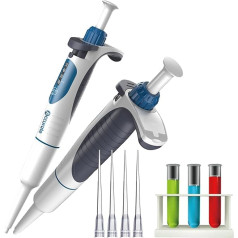 YOOTg Labor-Mikropipette, 20-200 Ul, Einkanalig, Manuell Einstellbarer Bereich, Hochpräzise Pipette, Sterilisierbare Tragbare Hochtemperatur- Und Hochdruck-Spitze,1-10ml