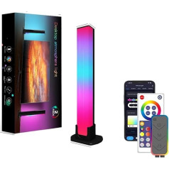 ALcorY SAL001 Por Tuya WiFi Infrarot Musik Fantasy Fantasy Desktop Atmosphäre Licht Wettbewerb Gaming TV Tonabnehmer Hintergrundlicht 24-Tasten-Fernbedienung (Color : Graffiti WiFi Black1 pcs)