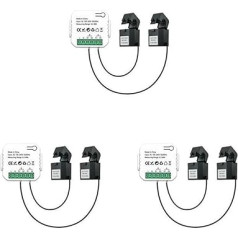 Leistungsmesser, 1/2/3PCS Tuya Wifi Energie Meter 80A Mit CT Clamp App Kwh Stromverbrauch Monitor Strom statistiken Strommonitor (Krāsa : 1 UK, Izmērs : 02 3gab)